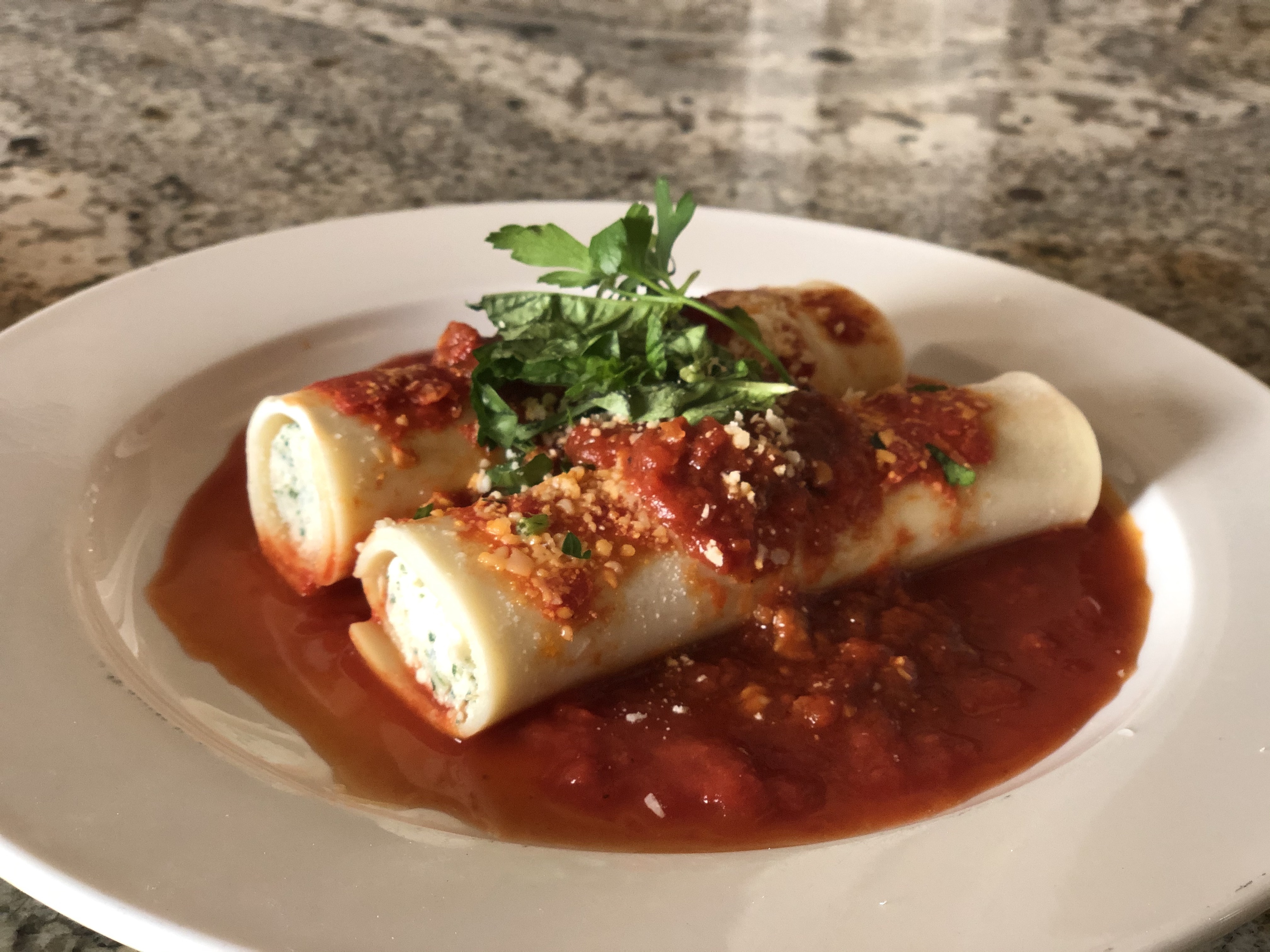 Order Cheese Manicotti food online from Luisa's Restaurant store, San Francisco on bringmethat.com