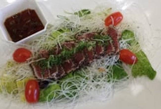 Order Tuna Tataki Salad food online from Sushi Time store, Elmhurst on bringmethat.com
