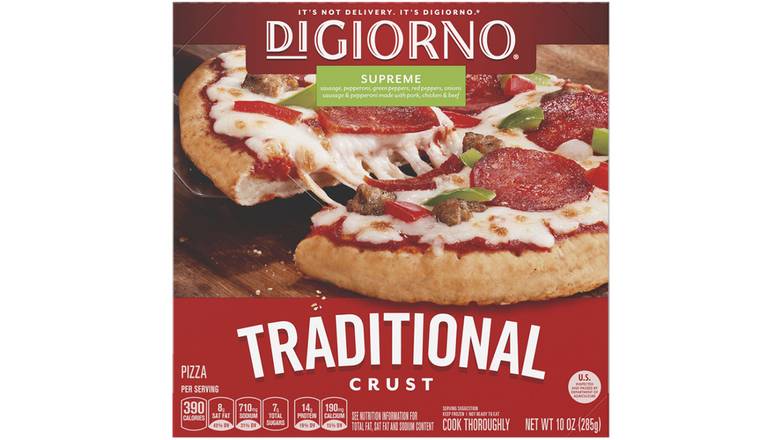 Order DiGiorno Traditional Crust Supreme Pizza food online from Route 7 Food Mart store, Norwalk on bringmethat.com