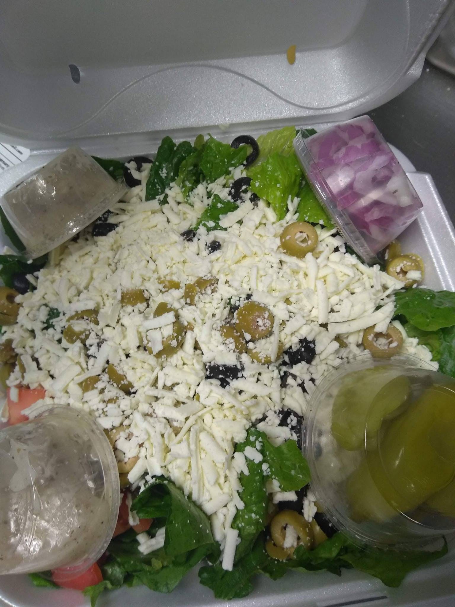 Order Signature Greek God Salad - Small food online from Star Pizza & Pasta store, Roswell on bringmethat.com