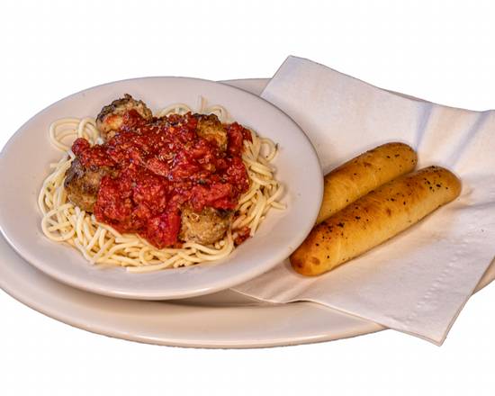 Order Spaghetti with Meatballs food online from Zio Al's Pizza & Pasta store, Dallas on bringmethat.com