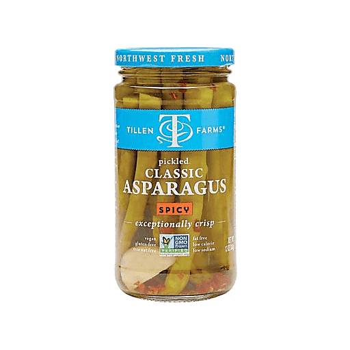 Order Tillen Farms Spiced Asparagus 15.5oz food online from Everyday Needs by Gopuff store, La Quinta on bringmethat.com