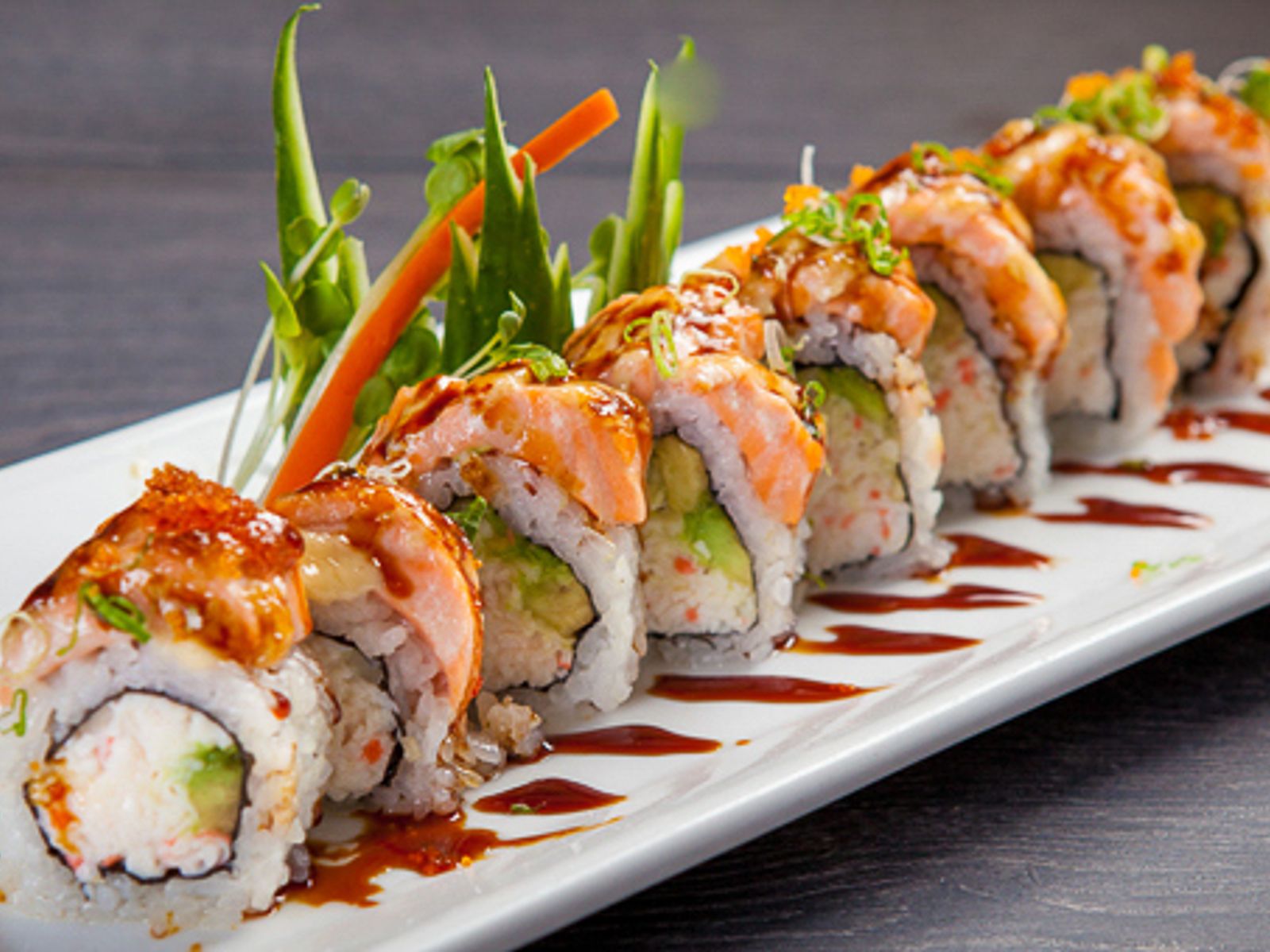 Order Baked Salmon Roll food online from The Room Sushi Bar store, Los Angeles on bringmethat.com