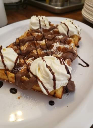 Order 4. Waffle Nutella Chantilly food online from Brussel Cafe store, Chambersburg on bringmethat.com