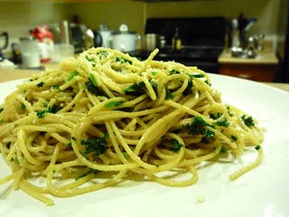 Order Spaghetti & Clam Sauce - Pasta food online from Pino Ii Pizzeria & Restaurant store, Nazareth on bringmethat.com