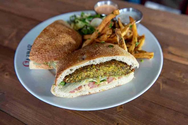 Order Falafel Sandwich food online from Cazbar Columbia store, Columbia on bringmethat.com