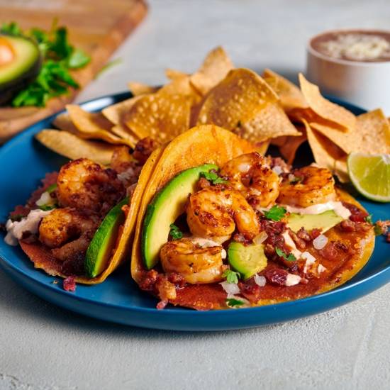 Order Grilled Gourmet™ Shrimp Two Taco Plate food online from Rubio's store, El Cajon on bringmethat.com