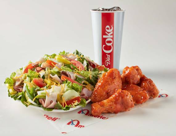Order Salad and Wings (5 pcs) food online from American Deli store, Memphis on bringmethat.com