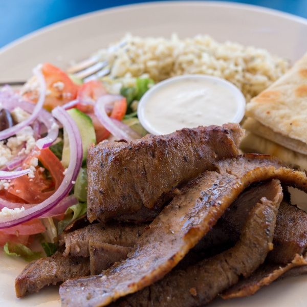 Order Gyro Entree  food online from Atheneos Greek Village Cafe store, Mesquite on bringmethat.com