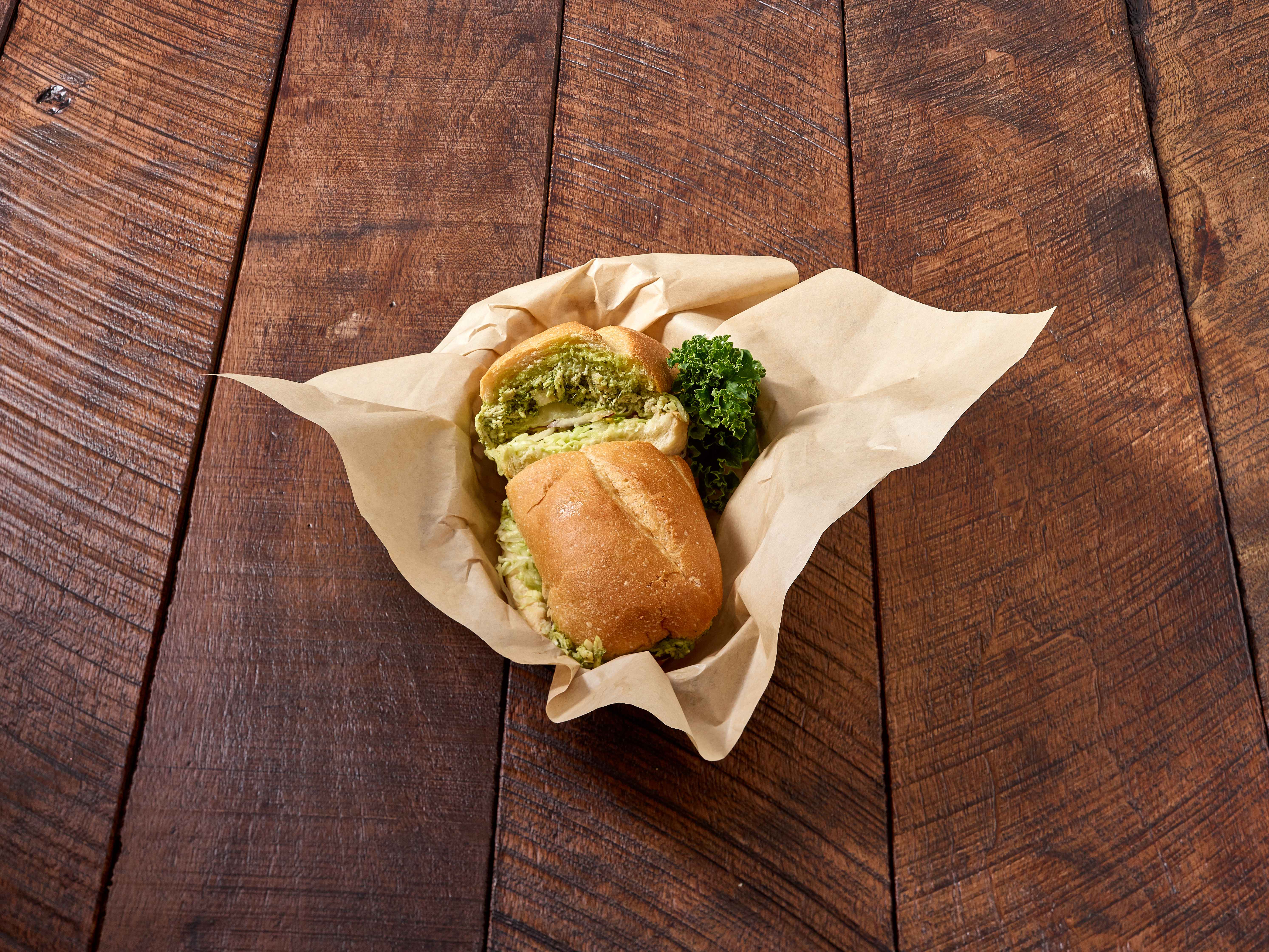 Order The Pesto Chick Sandwich food online from The Don Deli store, Mountain View on bringmethat.com
