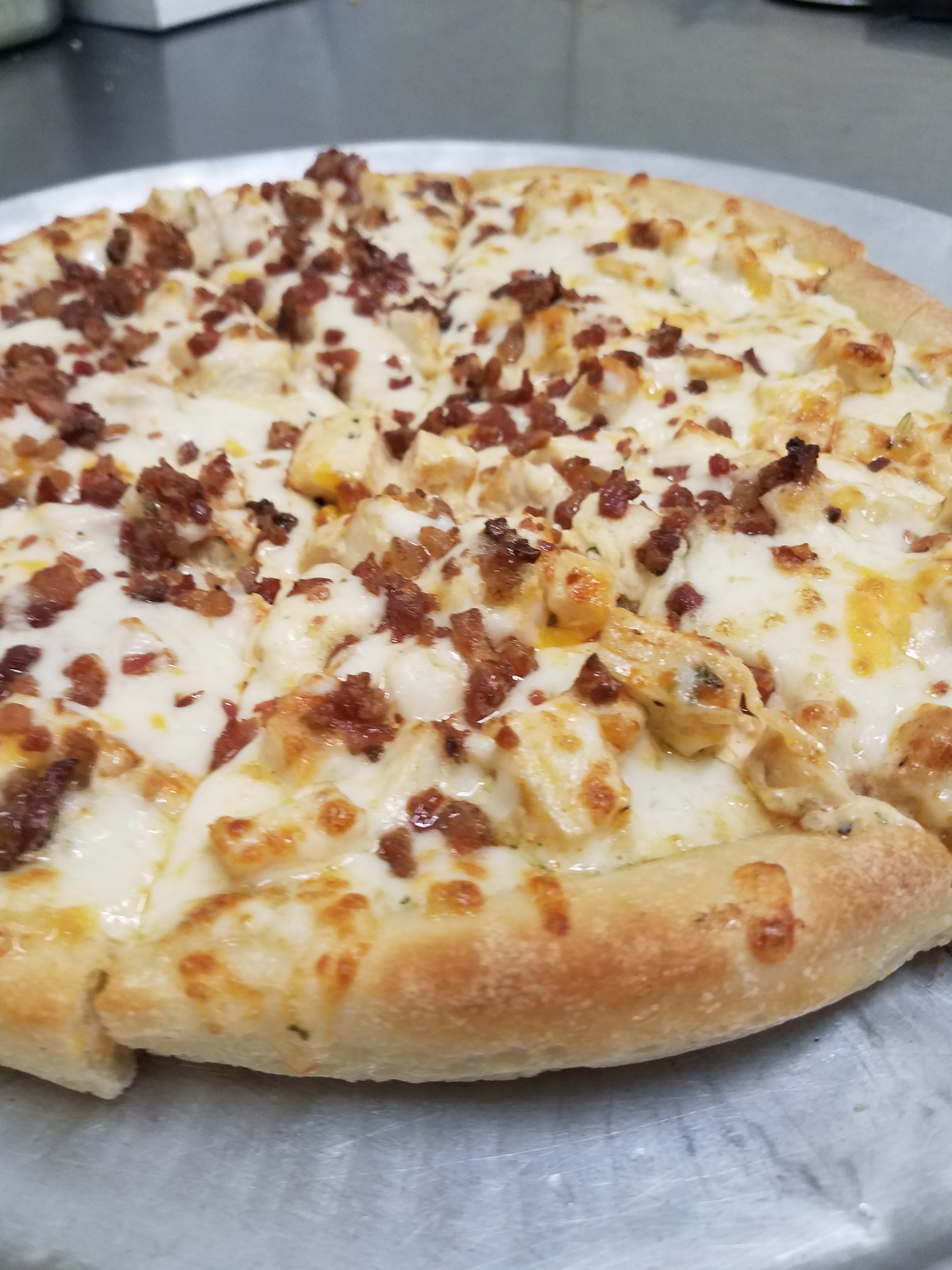Order Chicken Bacon Ranch Pizza - 6" food online from The Pizza Den store, Hoxie on bringmethat.com