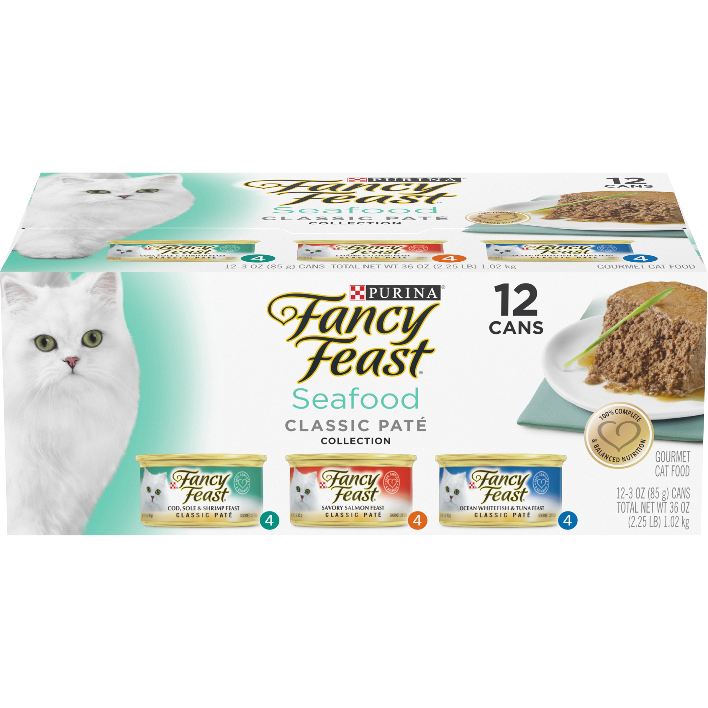 Order Purina Fancy Feast Grain Free Pate Wet Cat Food - Variety Pack, 12 pk food online from Rite Aid store, MILLER PLACE on bringmethat.com