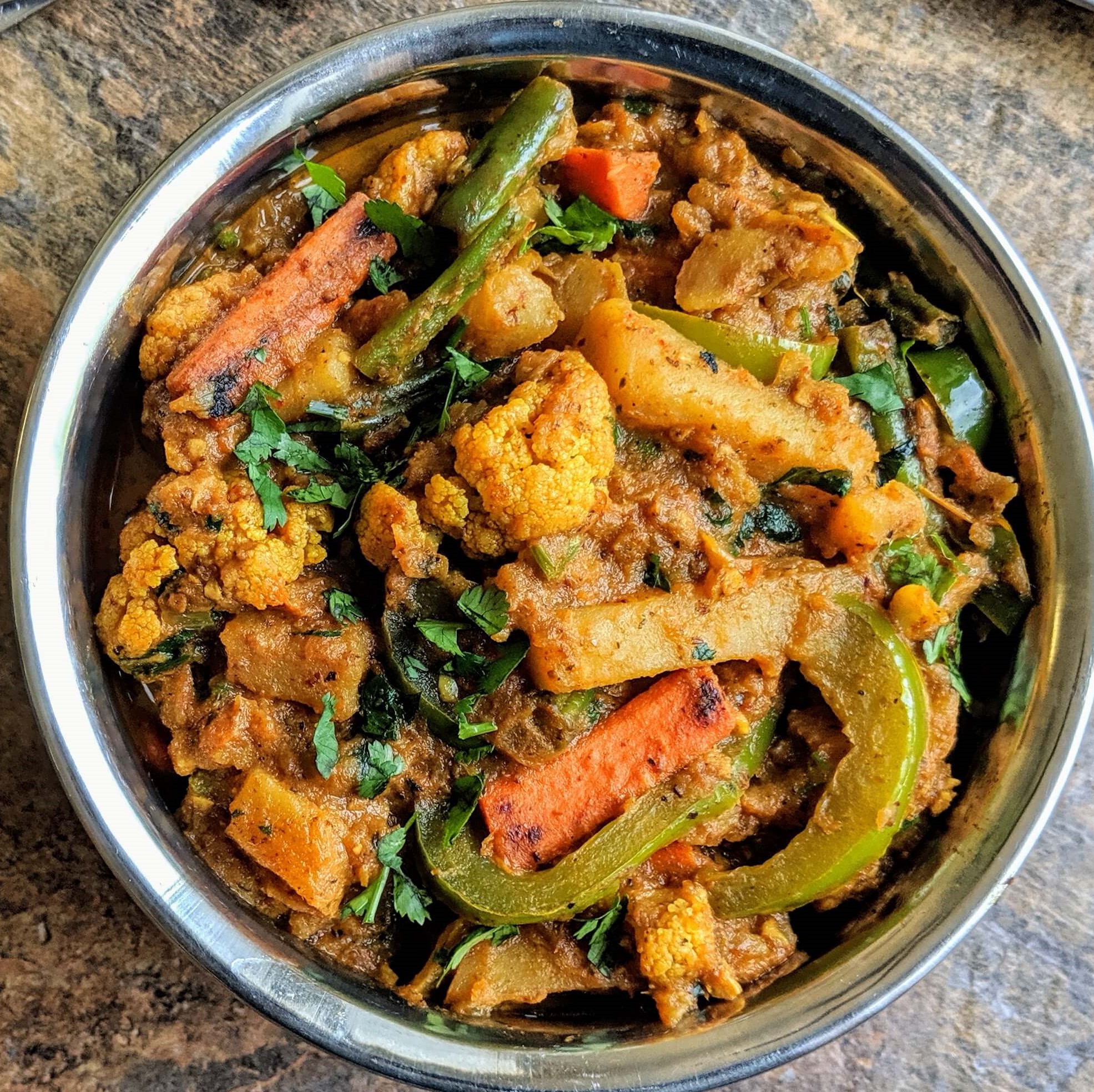 Order Kadai Vegetables Curry food online from Malgudi Veg store, Ashburn on bringmethat.com