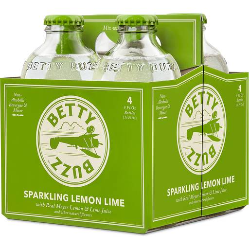 Order Betty Buzz Sparkling Lemon Lime (4 PK 9 OZ) 139132 food online from Bevmo! store, Lafayette on bringmethat.com