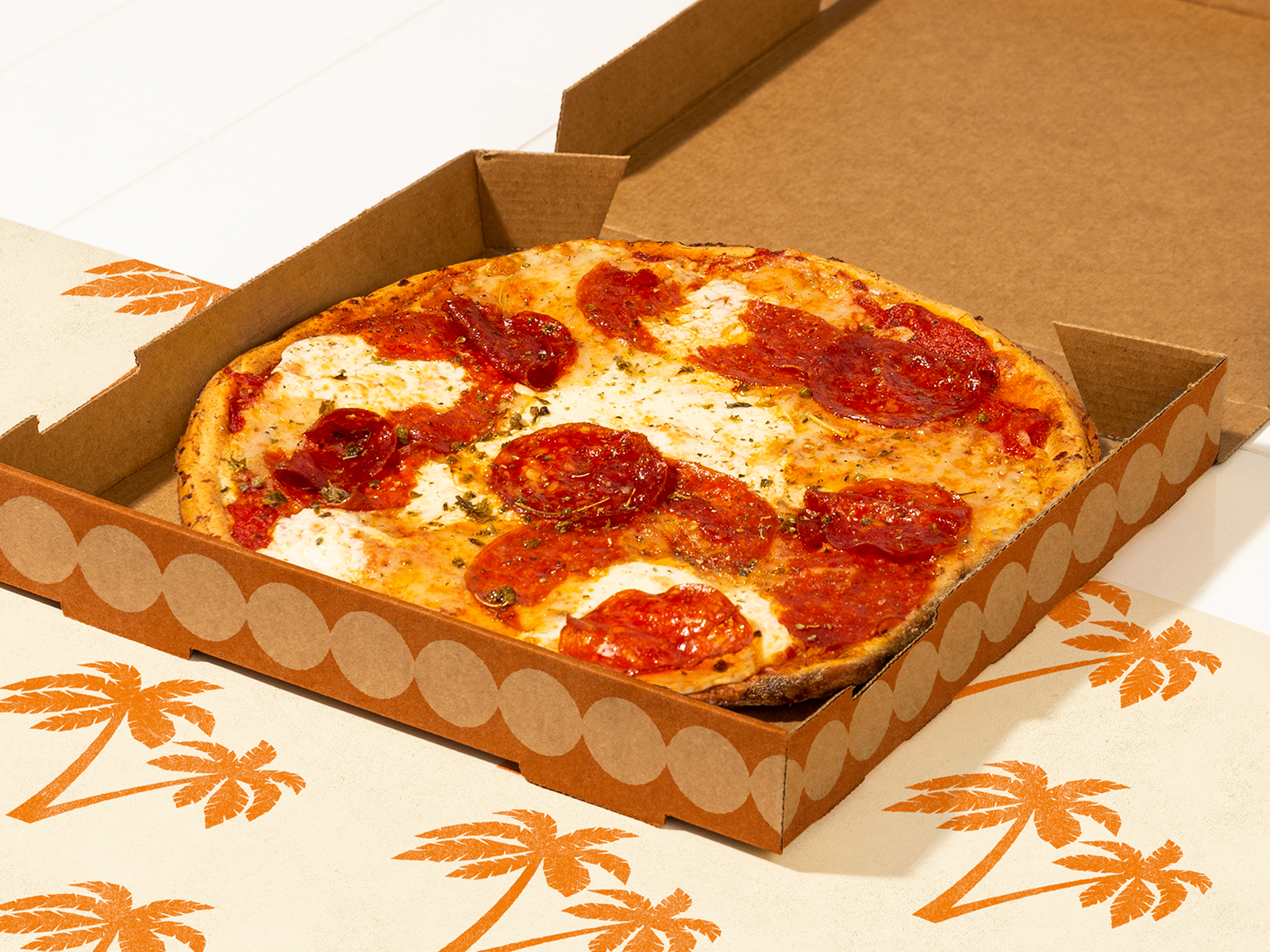 Order Gluten Free Pepperoni Pizza food online from Groovy Island Pizza Co. store, Fullerton on bringmethat.com