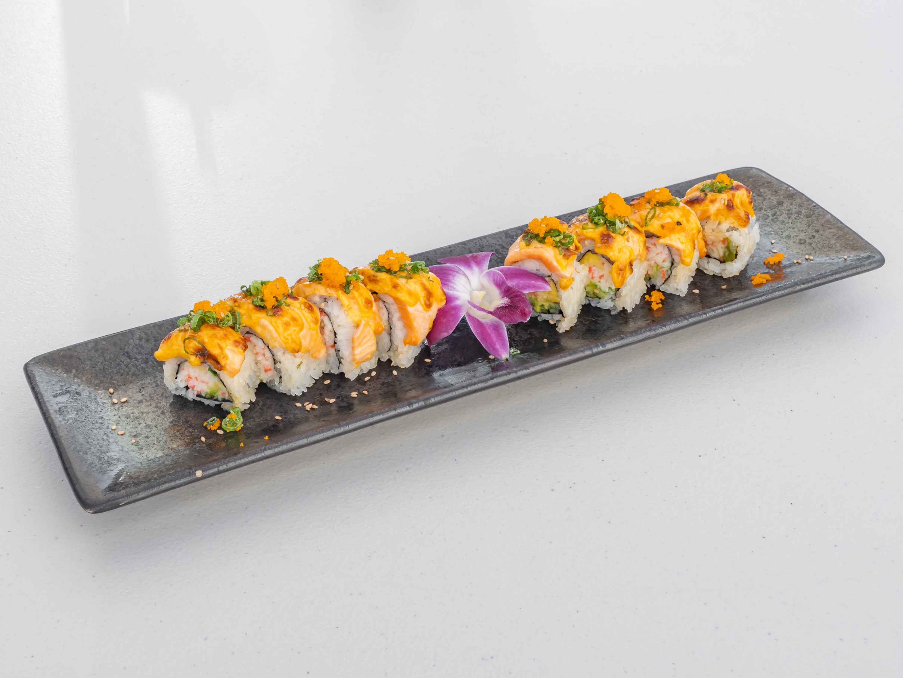 Order Baked Salmon Roll food online from No.1 Kazoku store, San Gabriel on bringmethat.com