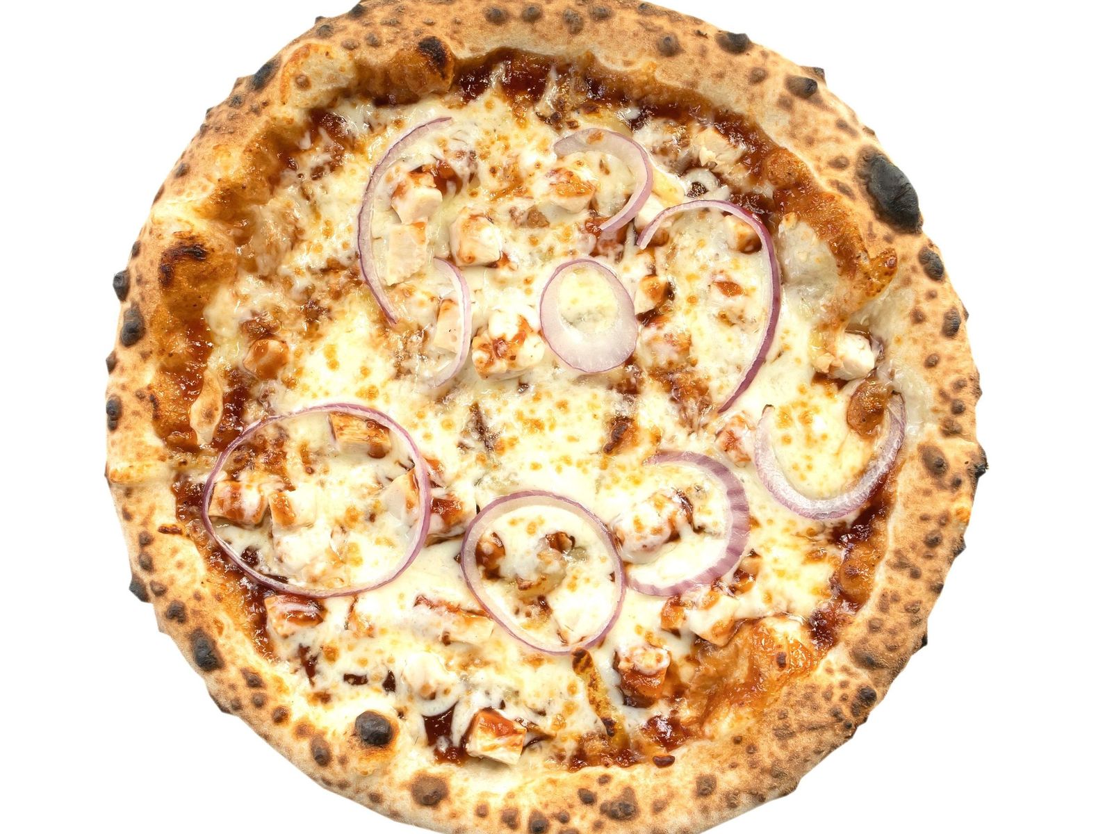 Order 12" BBQ Chicken & Smoked Gouda Pizza food online from Mac Daddy store, Oak Park on bringmethat.com