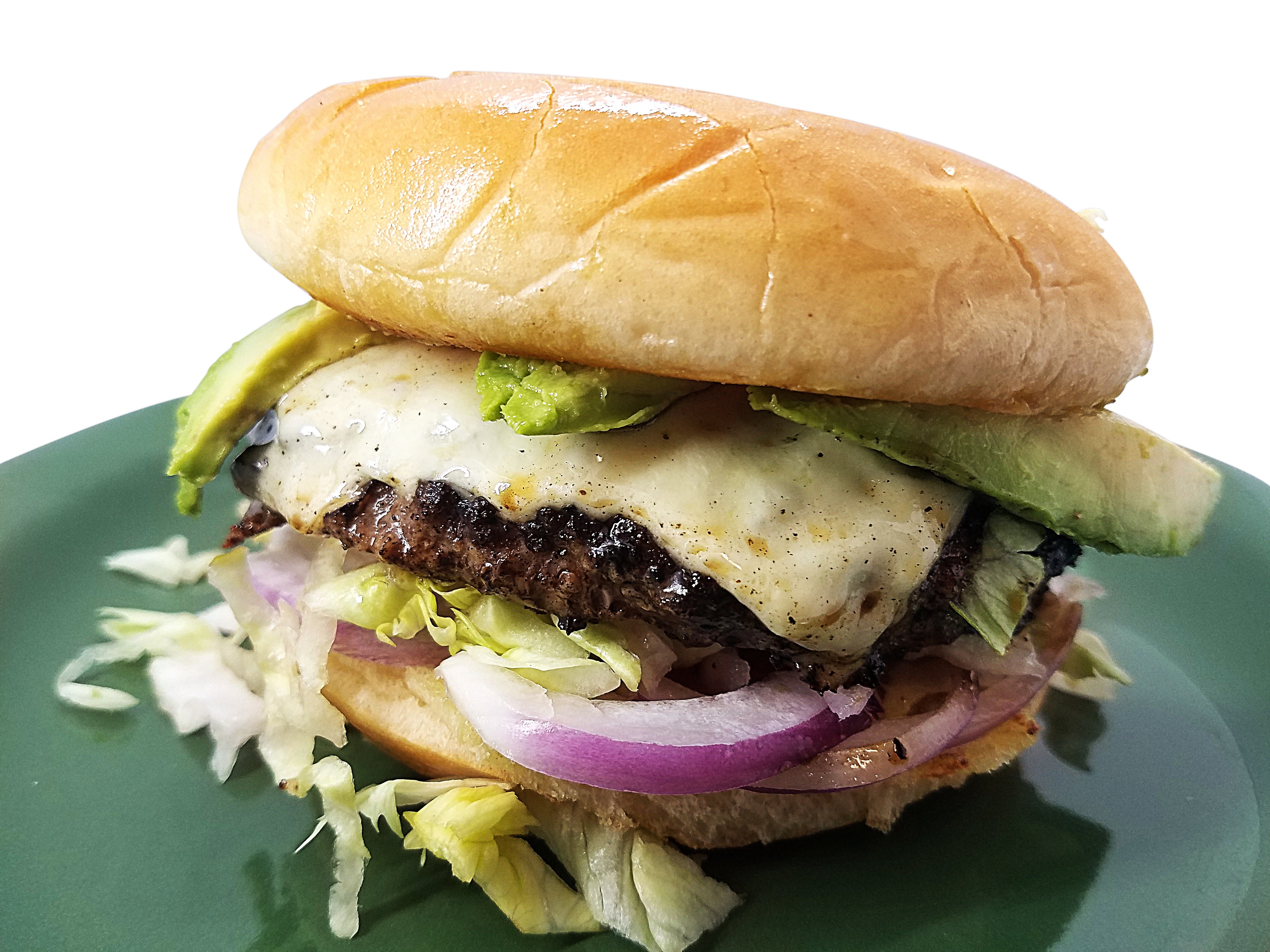 Order Avocado & Swiss Burger food online from Hill Country Ranch Pizzeria store, Dripping Spring on bringmethat.com