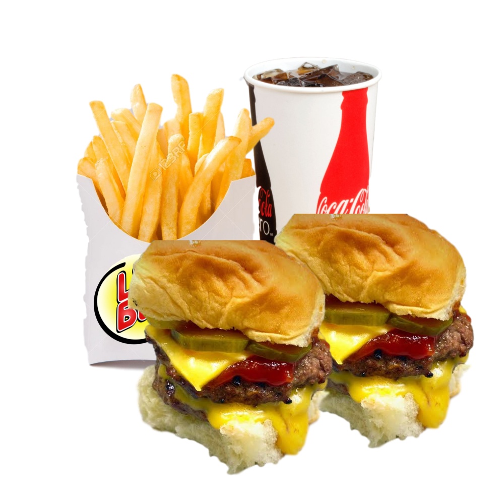 Order Double Cheeseburger Value Meal (Certified Angus) food online from Lil Burgers store, Nutley on bringmethat.com