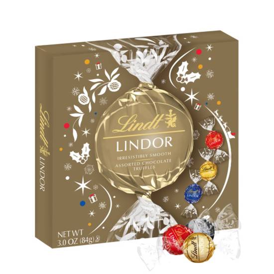 Order Lindt LINDOR Holiday Assorted Chocolate Candy Truffles Token Gift Box, 3.0 oz. food online from CVS store, SOUDERTON on bringmethat.com