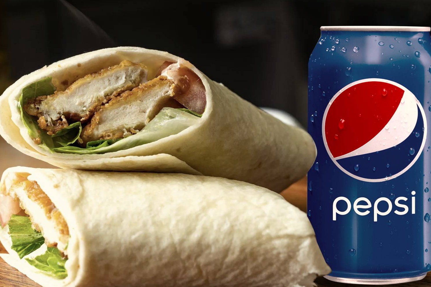Order Grilled Chicken Wrap and a 12oz Pepsi Product food online from Natasha's Wraps store, Washington on bringmethat.com