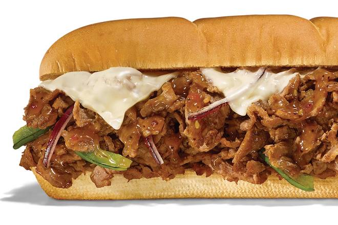 Order Sweet Onion Steak Teriyaki Footlong Pro (Double Protein) food online from Subway Bluff City on 11W store, Bluff City on bringmethat.com