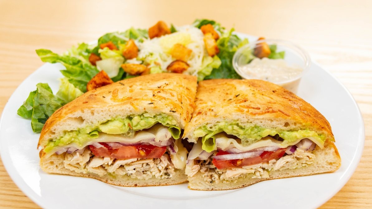 Order Garlic and Basil Chicken Sandwich food online from Stone Oven store, Canoga Park on bringmethat.com