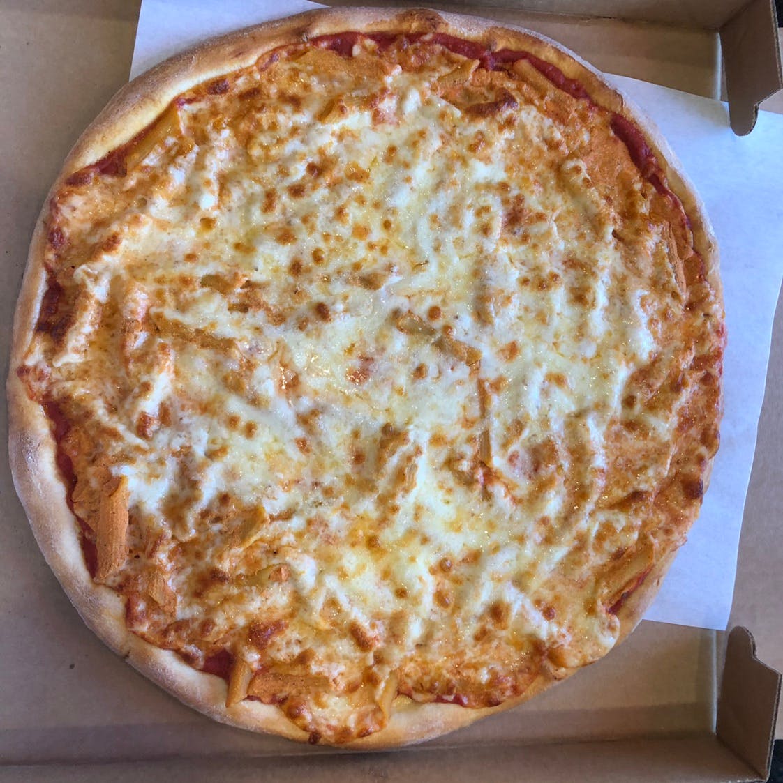 Order Baked Ziti Pizza - 14'' (6 Cut) food online from Michelangelo's Pizza store, East Brunswick on bringmethat.com