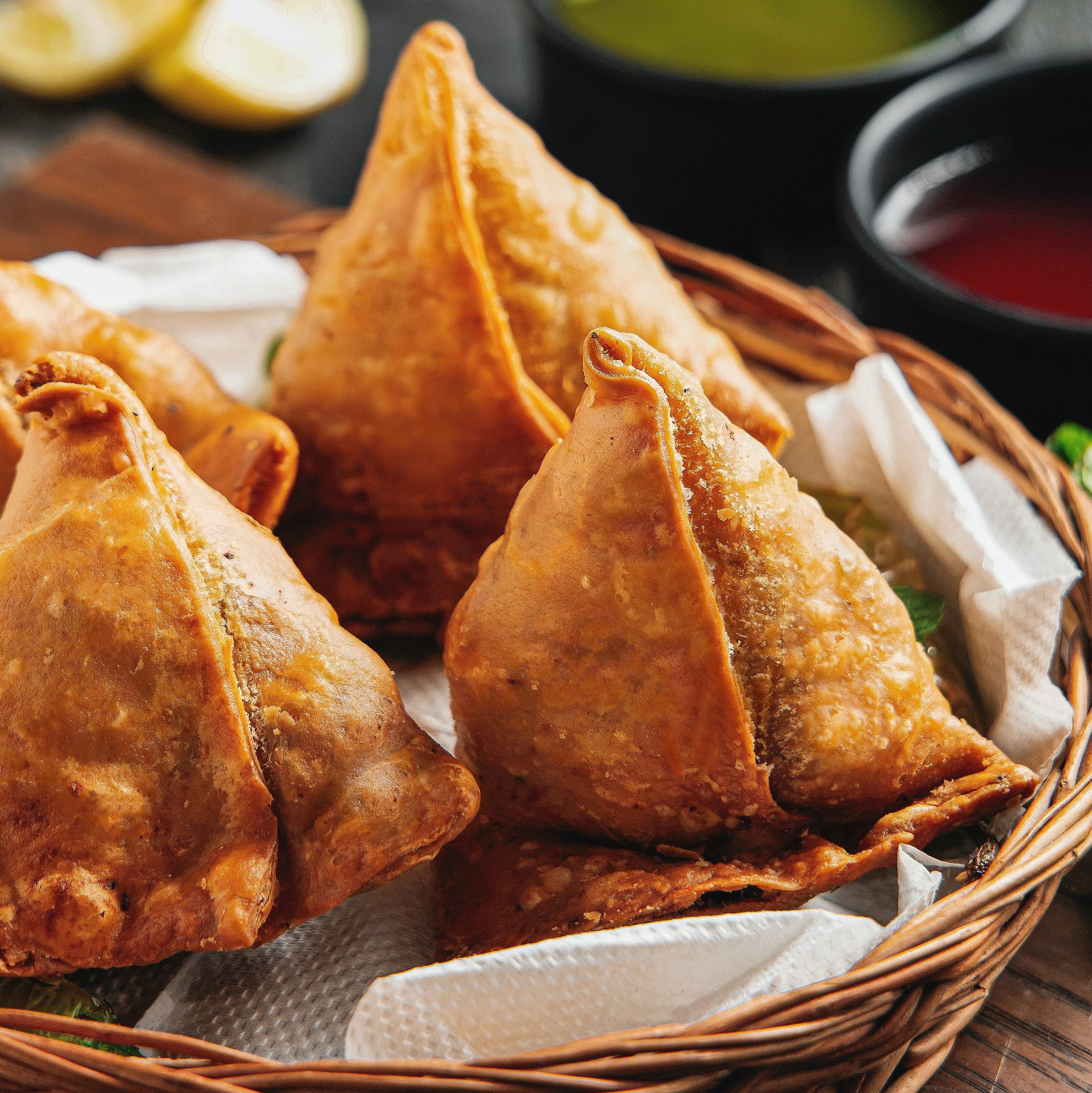 Order Vegetable Samosa food online from Crown Of India Restaurant store, Plainsboro on bringmethat.com