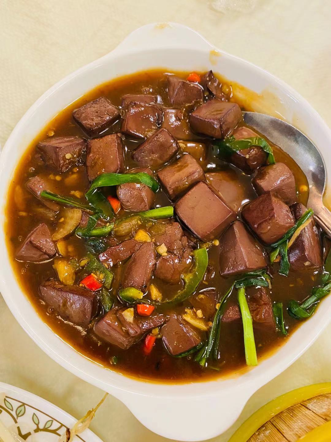 Order Pork Blood With Leek  韭菜豬紅 food online from Dim Sum Club store, San Francisco on bringmethat.com