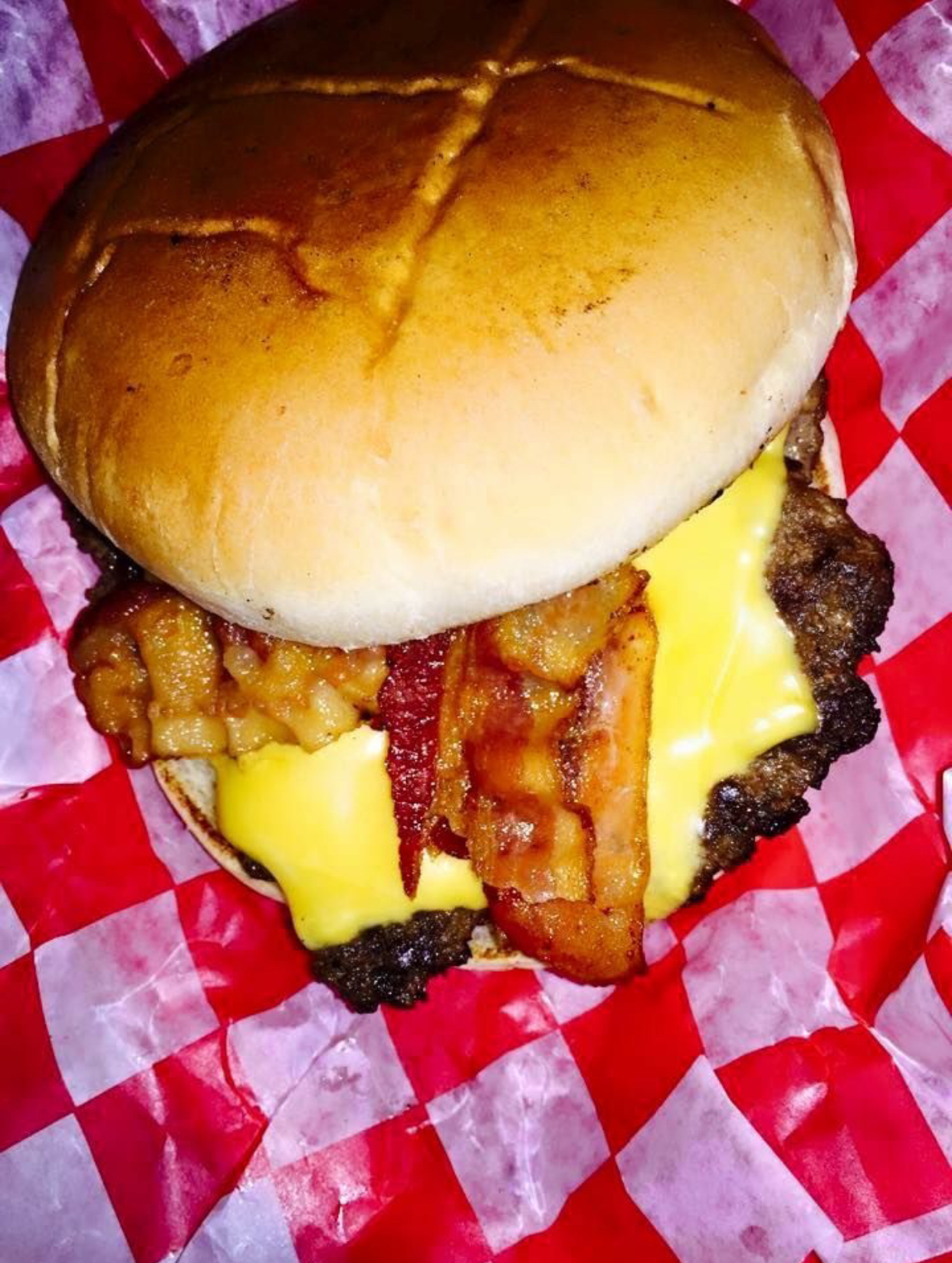 Order Bacon Cheeseburger (1/2 lb.) food online from Ranch House Burgers II store, Mission on bringmethat.com