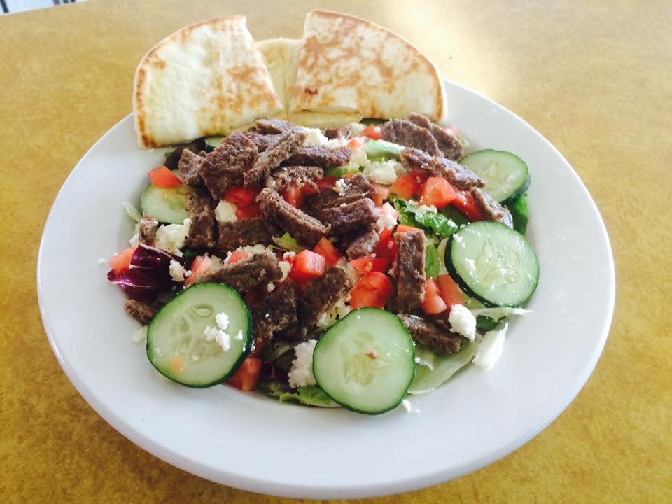 Order Greek Salad with Gyro Meat food online from Athenian Restaurant store, Cincinnati on bringmethat.com