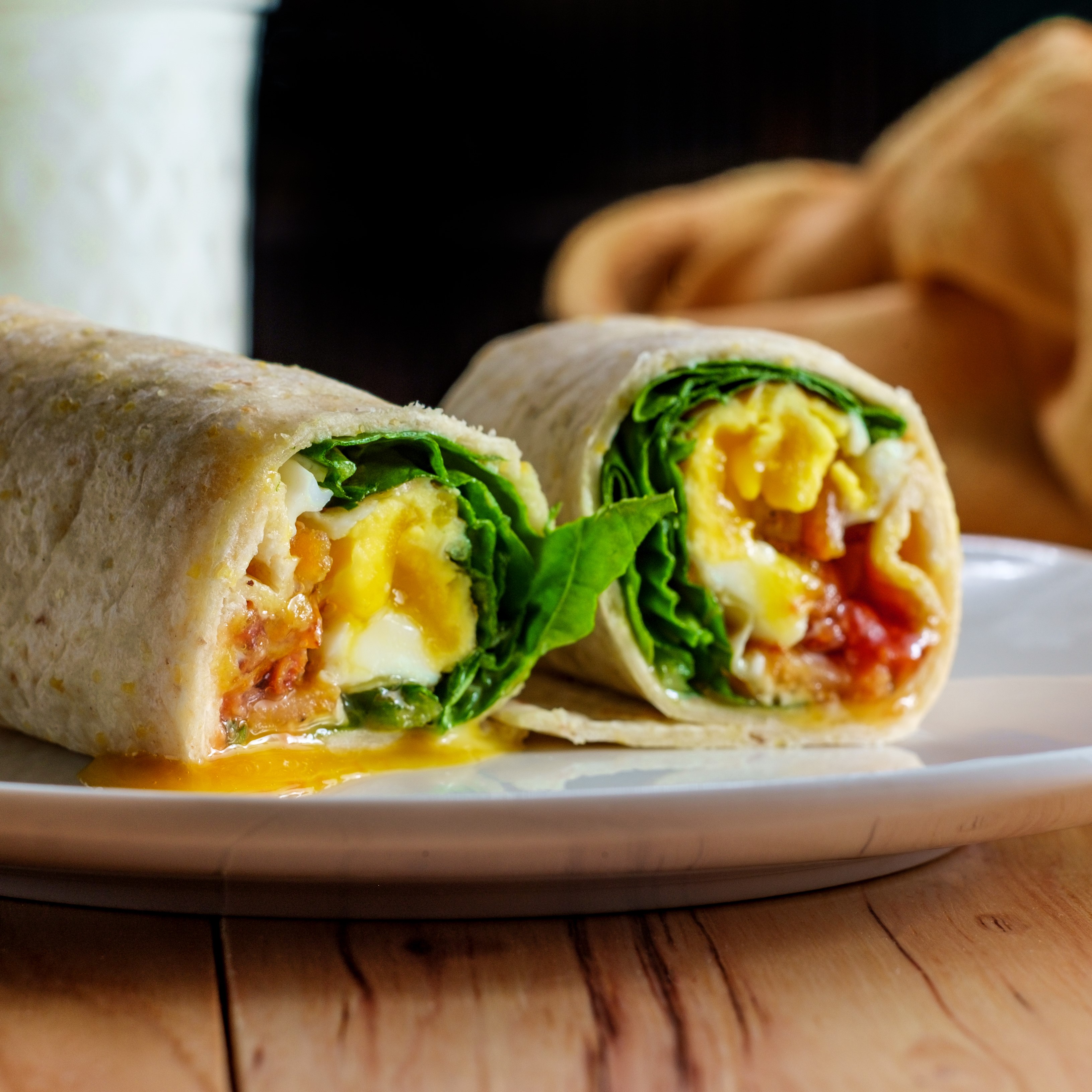 Order Spinach, Egg and Feta Burrito food online from West Bank Gourmet Deli store, New York on bringmethat.com