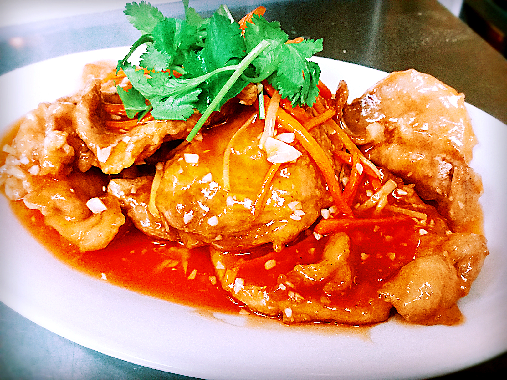 Order Twice Cooked Sweet and Sour Pork food online from Yee Siang Dumplings store, Ann Arbor on bringmethat.com