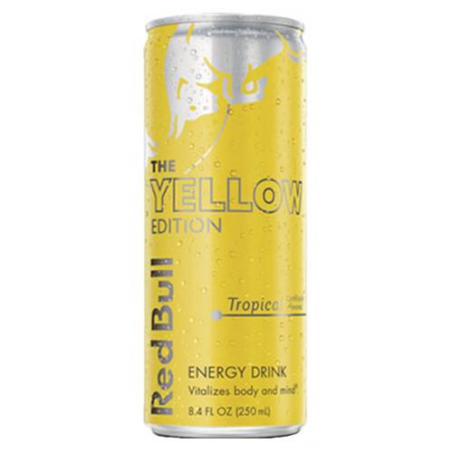Order Red Bull Energy Yellow Edition - Tropical - 8.4 oz Can/Single food online from Bottle Shop & Spirits store, Los Alamitos on bringmethat.com