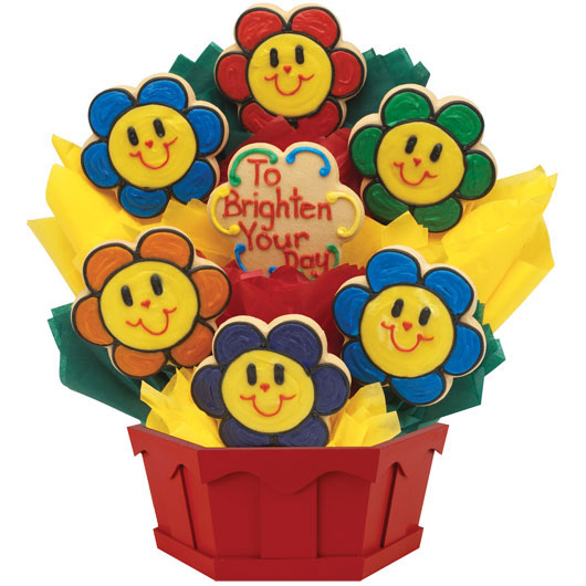 Order A5. Smiling Face Daisies Bouquet  food online from Cookies By Design store, Naperville on bringmethat.com