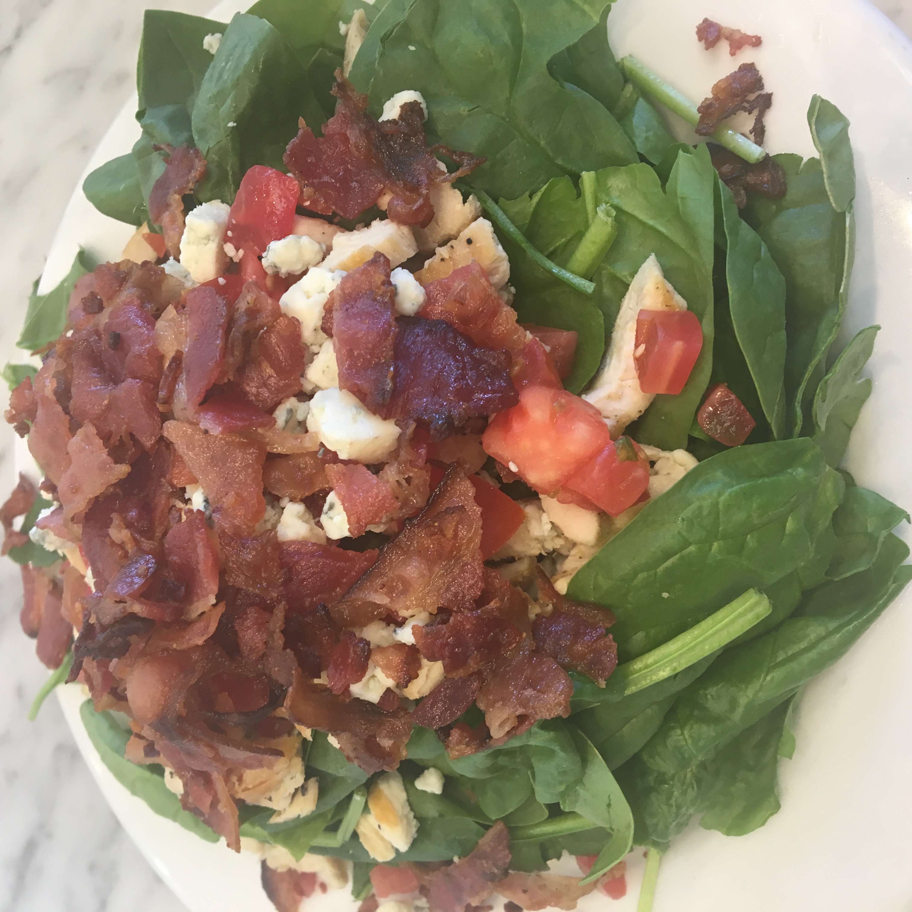 Order Spinach Bacon Salad food online from Tonino's Place Pizzeria store, Woodland Hills on bringmethat.com