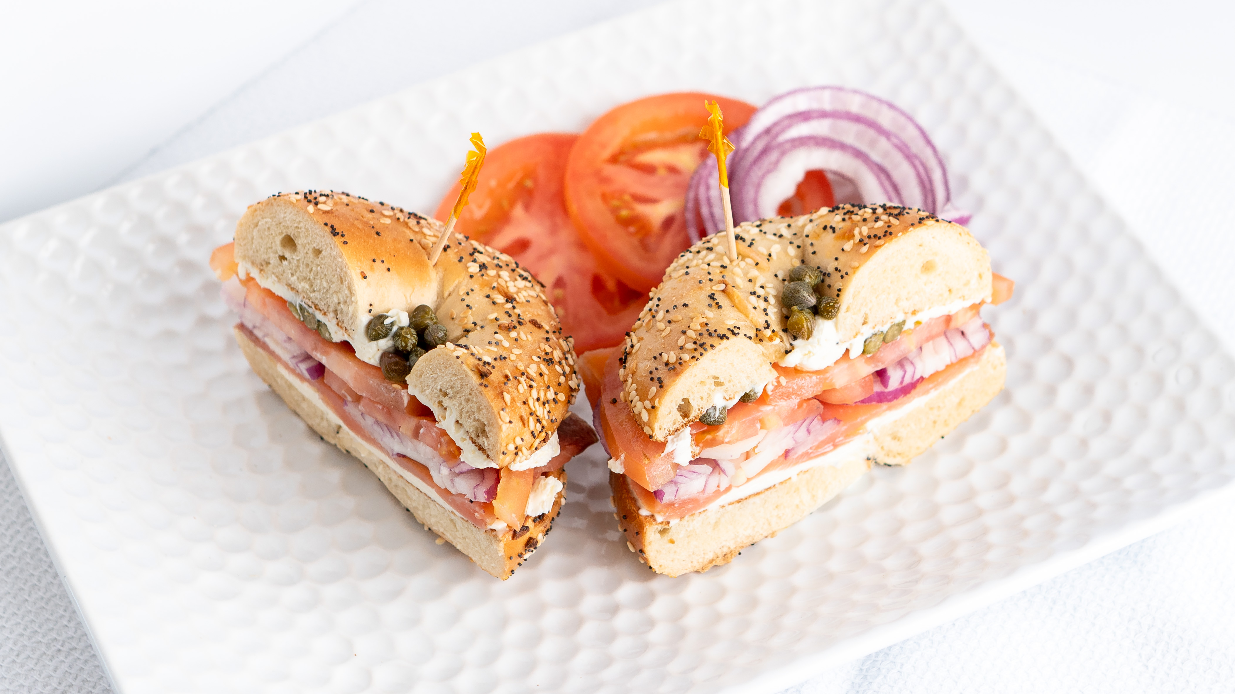 Order Smoked Salmon Sandwich food online from House Of Bagels And Cafe store, Scotts Valley on bringmethat.com