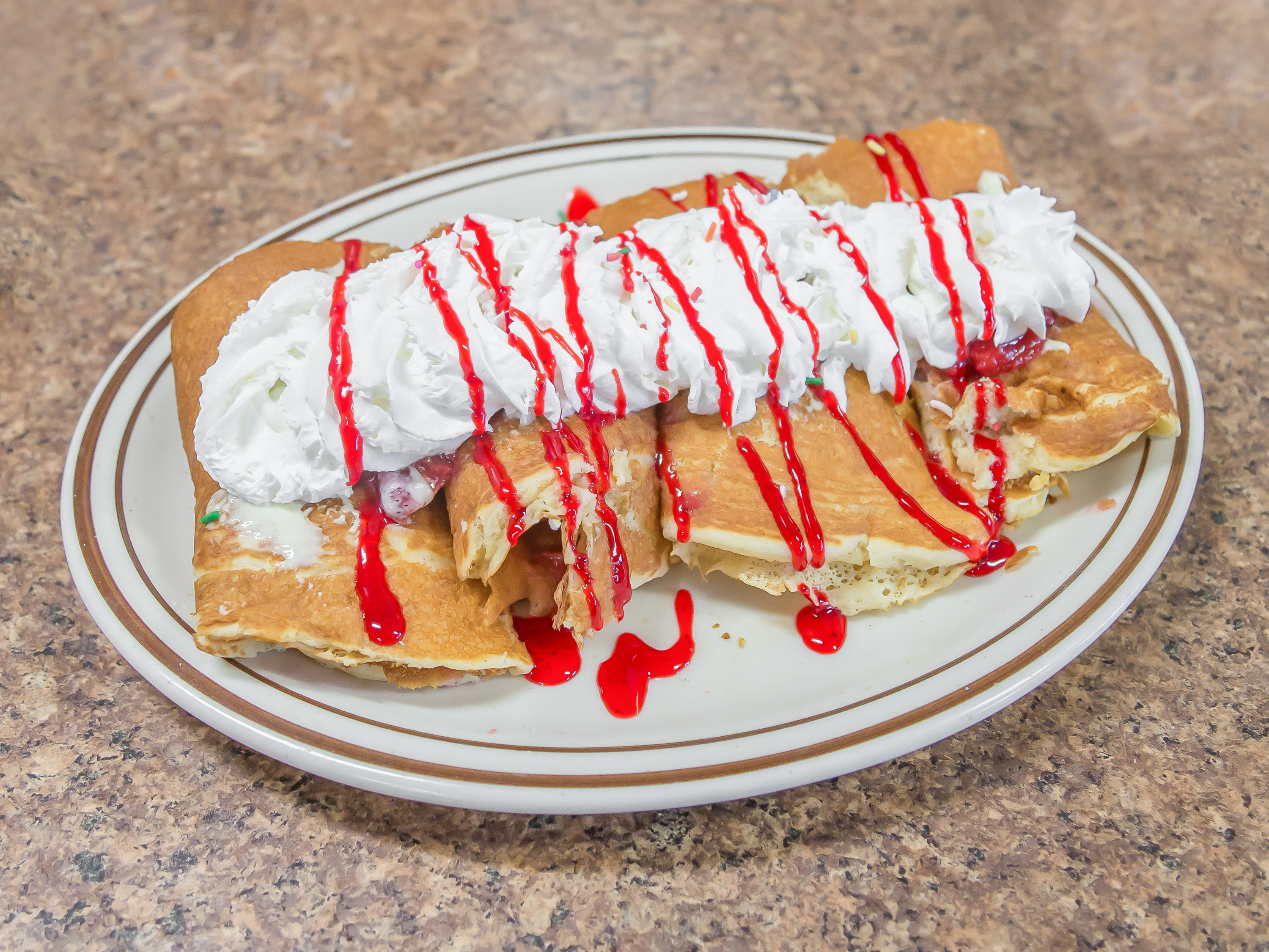 Order Fresh Strawberry Pancake food online from Parkside Diner store, Rochester on bringmethat.com