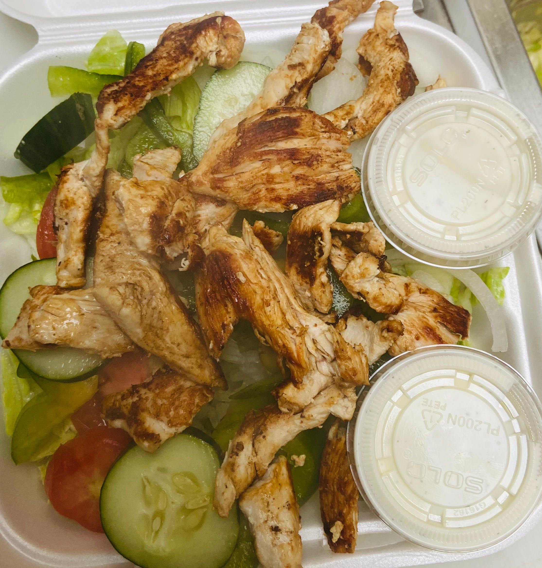 Order Grilled Chicken Salad - Salad food online from Bejta's Pizza & Subs store, Greensboro on bringmethat.com