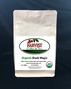 Order Organic Black Magic Coffee food online from Harvest Cafe Coffee & Tea store, Indianapolis on bringmethat.com