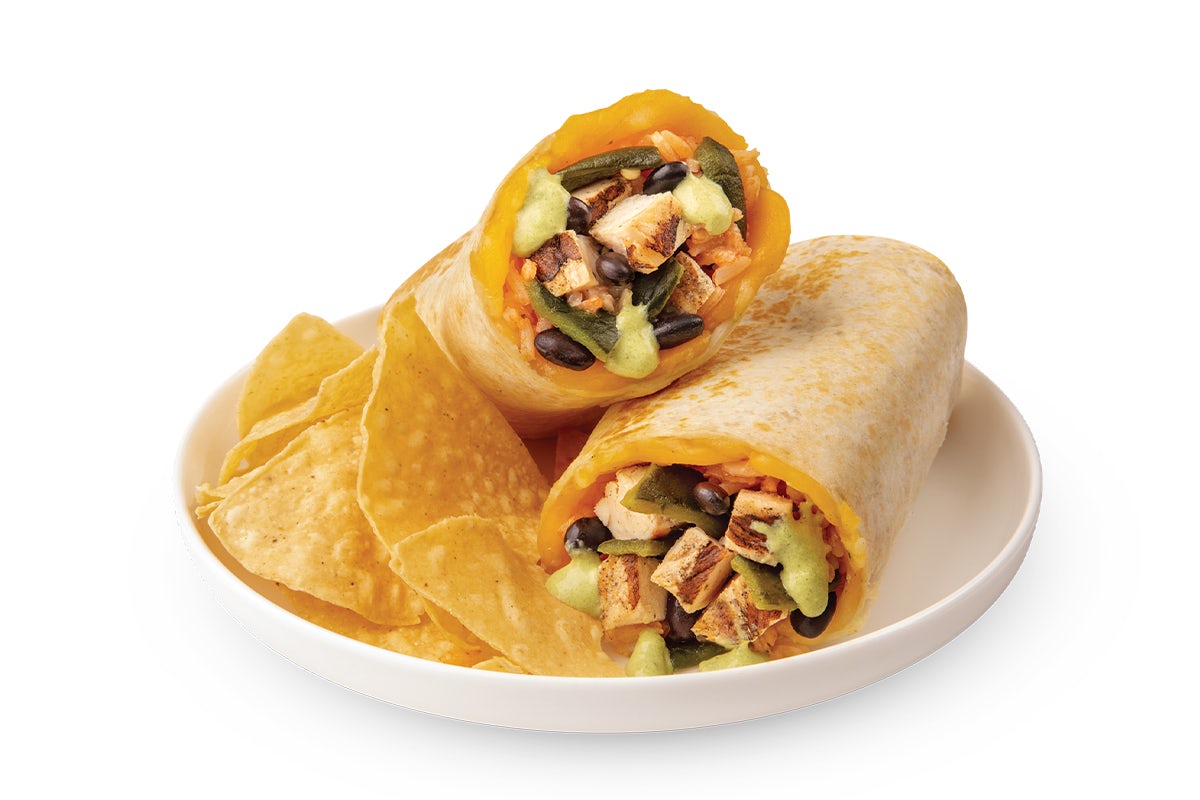 Order Mexi-Poblano Burrito  food online from Baja Fresh Mexican Grill store, Rockville on bringmethat.com