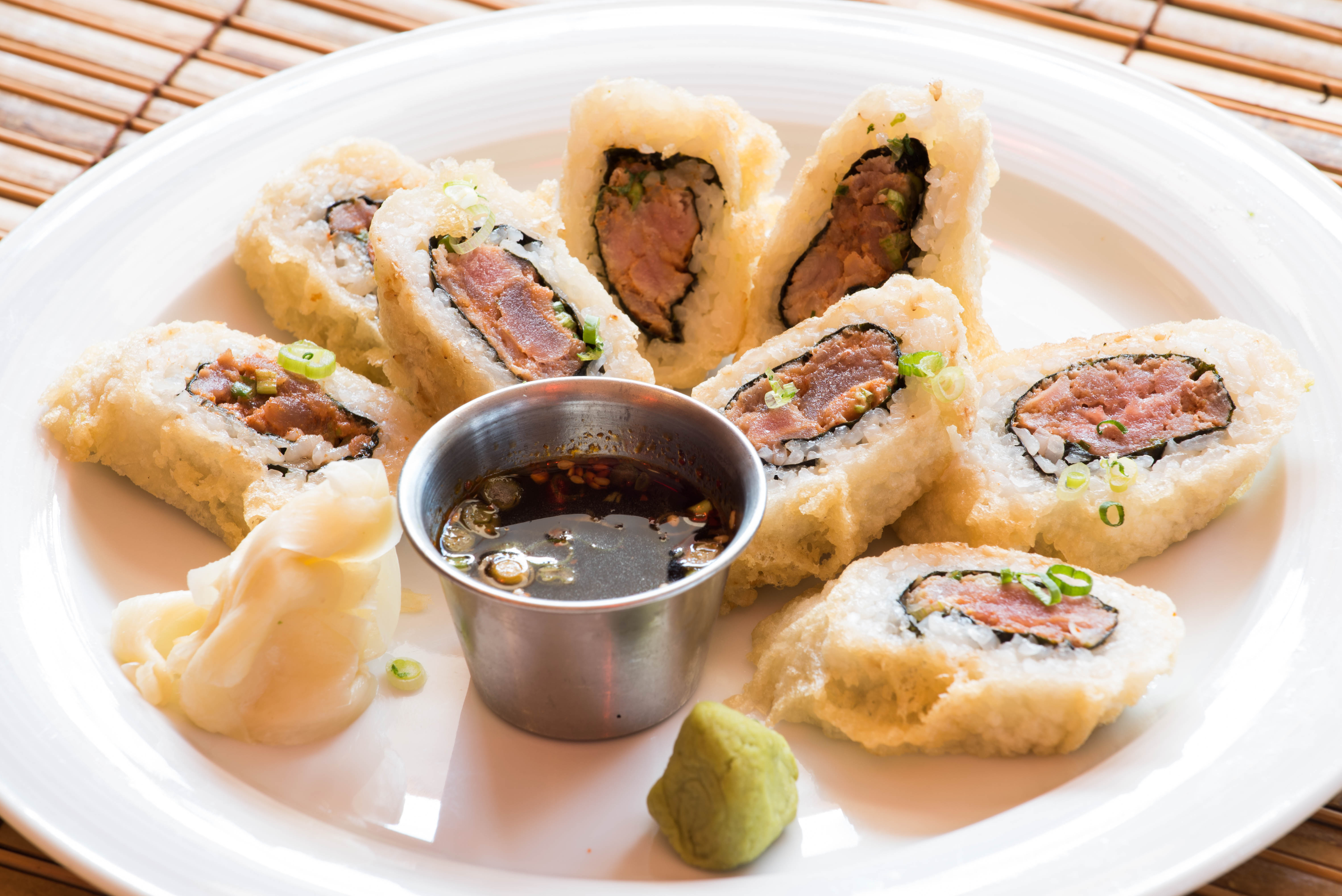 Order Spicy Tuna Tempura Roll food online from Tono Sushi store, Washington on bringmethat.com