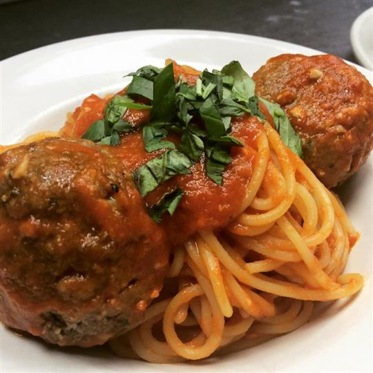 Order Spaghetti con Polpetta food online from Acquista Trattoria store, Fresh Meadows on bringmethat.com