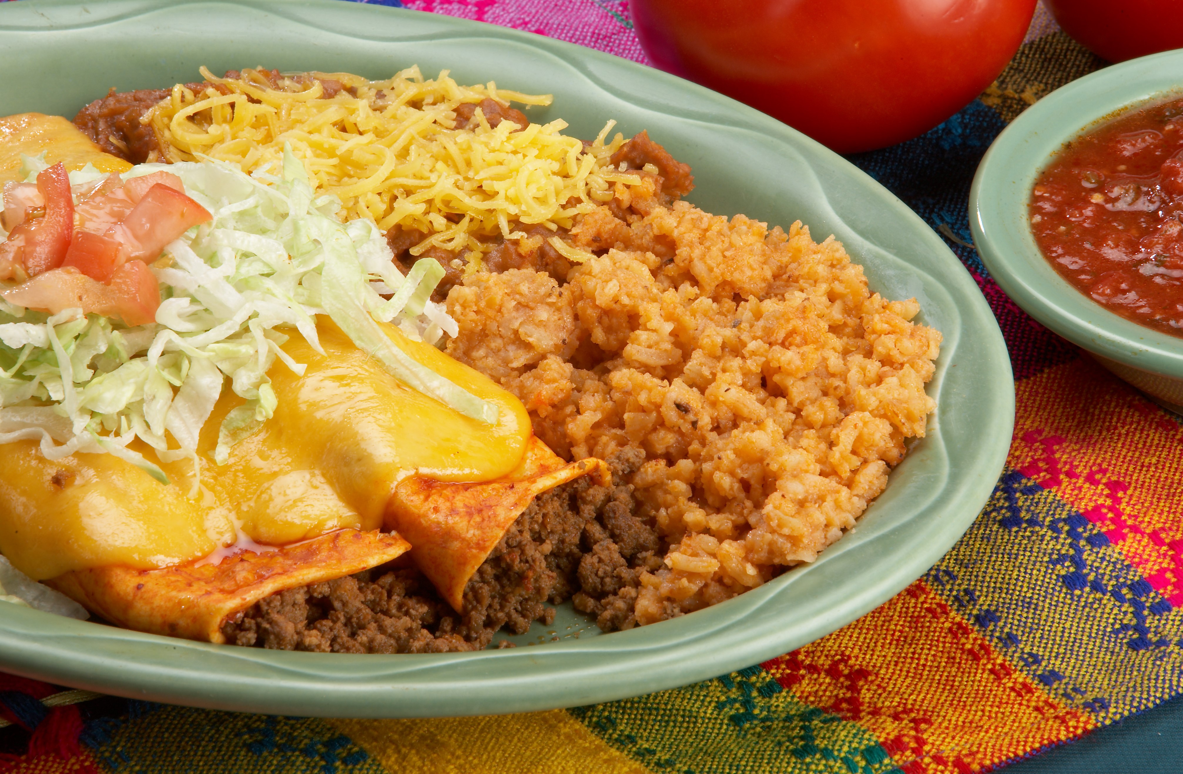 Order 2 Beef Enchiladas food online from Rudy's Tacos store, Davenport on bringmethat.com