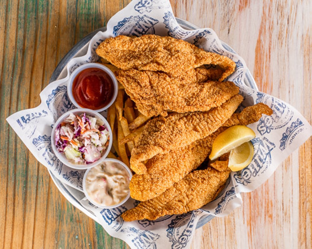 Order Fried Catfish food online from Willie's Grill & Icehouse store, Sugarland on bringmethat.com