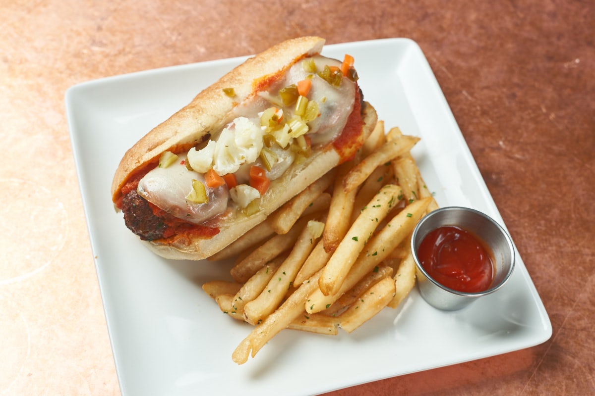 Order IMPOSSIBLE MEATBALL SANDWICH food online from City Works store, Frisco on bringmethat.com