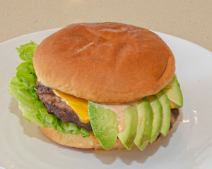 Order Avocado Burger food online from Titan Burgers Chino store, Chino on bringmethat.com