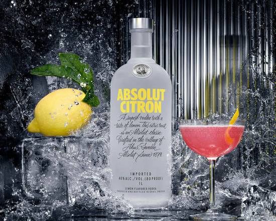 Order Absolut, Citron Vodka 1L food online from House Of Wine store, New Rochelle on bringmethat.com