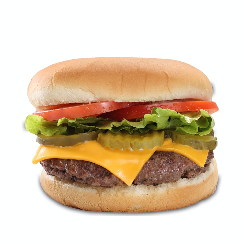Order Big All-American Cheeseburger food online from Hwy 55 Burgers Shakes & Fries store, Garner on bringmethat.com